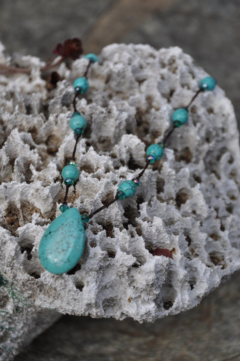 Turquoise Teardrop Necklace