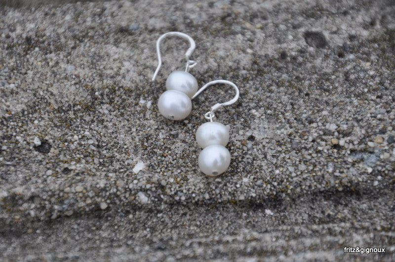 White Double Pearl Drop